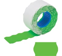 Этикет-лента BRAUBERG 26х12 мм, зеленая, комплект 5 рулонов по 800 шт., 123579