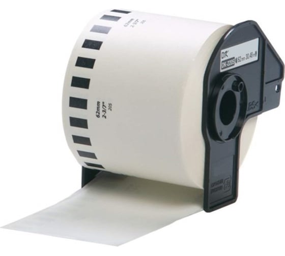 Лента Solution print Solutionprint SP DK22205 (Brother DK22205) 62 мм х 30.5 м, черный на белом 204655