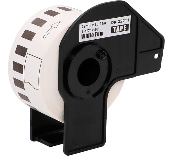 Лента Solution print Solutionprint SP DK22211 (Brother DK22211) 29 мм х 15.2 м, черный на белом 248610