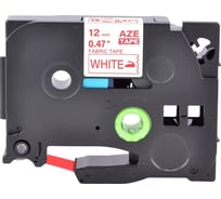 Тканевая лента Solution print Solutionprint SP FA3R (Brother TZe-FA3R) 12 мм, красный на белом 248626