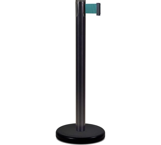 Стойка ограждения RUSBARRIER с лентой 2 м BSLN-Х86332 BLACK green 1