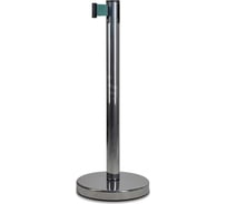 Стойка ограждения RUSBARRIER с лентой 5 м BSLN-327635 CHROME green
