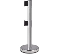 Стойка ограждения RUSBARRIER c 2 лентами, 2 м BS2LN-226322 black