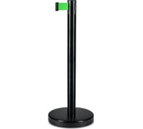 Стойка ограждения RUSBARRIER с лентой 5 м BSLN-327635 BLACK green