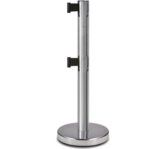 Стойка ограждения RUSBARRIER c 2 лентами, 3 м BS2LN-226323 black