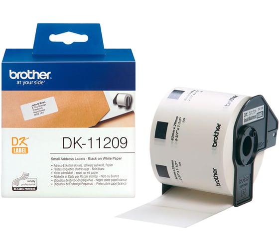 Лента Solution print SP DK11209 (Brother DK11209) 62x29 мм, черный на белом 248609 1