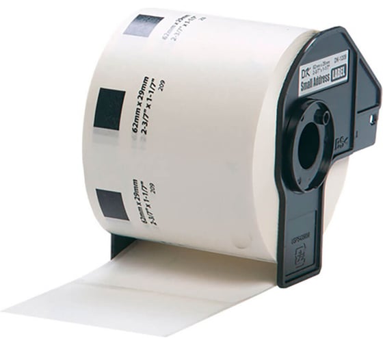 Лента Solution print SP DK11209 (Brother DK11209) 62x29 мм, черный на белом 248609