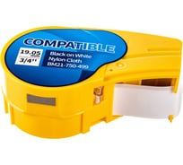 Лента Русмарк BM21-750-499, 19.05мм/4.87м нейлон, черная на белом BMP21 Plus , Китай RM110895