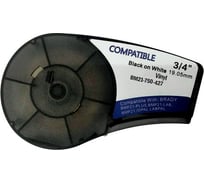 Кабельные самоламинирующиеся маркеры Русмарк BM21-750-427, винил, черные на белом, 19.05mm/4.27m RM110927