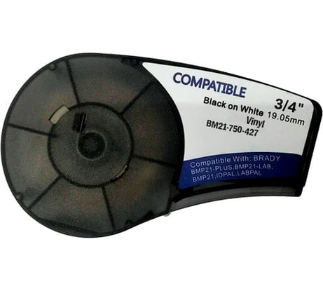 Кабельные самоламинирующиеся маркеры Русмарк BM21-750-427, винил, черные на белом, 19.05mm/4.27m RM110927