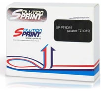 Картридж Solution print с лентой SP E-315 Brother TZe-315 6 мм, белый на черном 131370