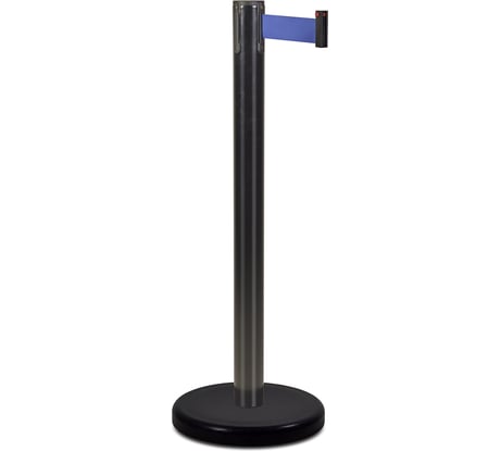 Стойка ограждения Rusbarrier с лентой 4,5 м BSLN-X87635 BLACK blue