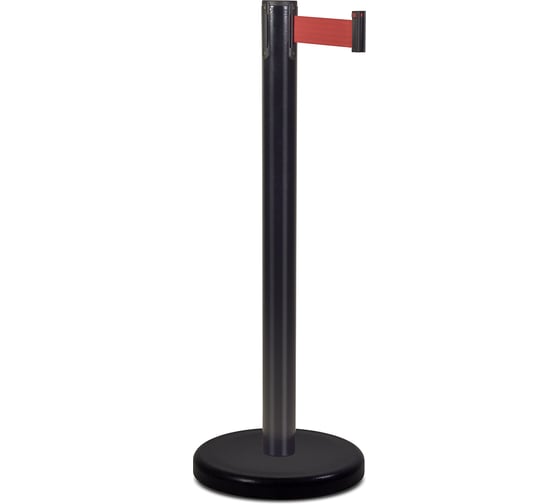 Стойка ограждения Rusbarrier с лентой 4,5 м BSLN-X87635 BLACK red