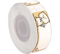 Этикетка для термопринтера Solution Print D30, размер 12х40, 160 шт., дизайн Кот и рыбка 330913