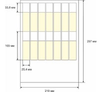 Этикетка для кабеля и провода SOFMIX СЛМ 25,4х103 14 шт/лист 100567