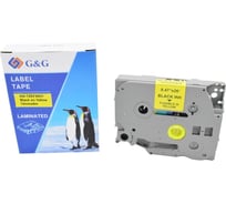 Картридж ленточный G&G GG-TZEFX631 черный на желтом 12x8 для Brother 1010/1260VP/1830VP/9700PC 2073255