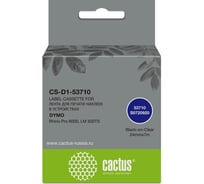 Картридж ленточный CACTUS CS-D1-53710 черный на прозрачном 24x7 53710 для Dymo Rhino Pro 6000, LM 50 1934354