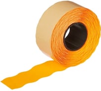 Этикет-лента ООО Комус 26х16 оранж волна 1000шт/рул 10рул/уп 72156