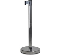 Стойка ограждения RUSBARRIER с лентой 5 м BSLN-327635 CHROME grey