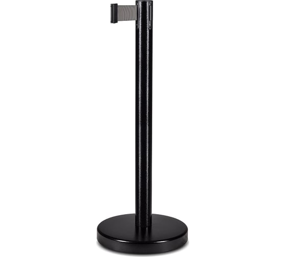 Стойка ограждения RUSBARRIER с лентой 2 м BSLN-326332 BLACK grey 1