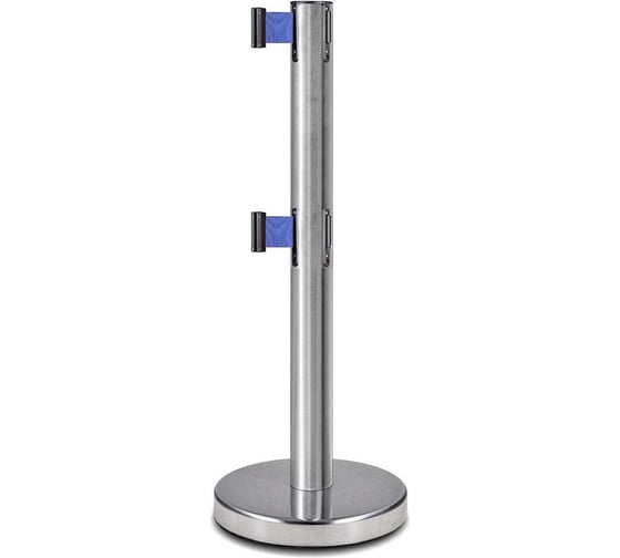 Стойка ограждения Rusbarrier c 2 лентами, 3 м BS2LN-226323 blue