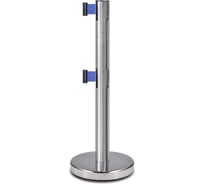 Стойка ограждения Rusbarrier c 2 лентами, 2 м BS2LN-226322 blue