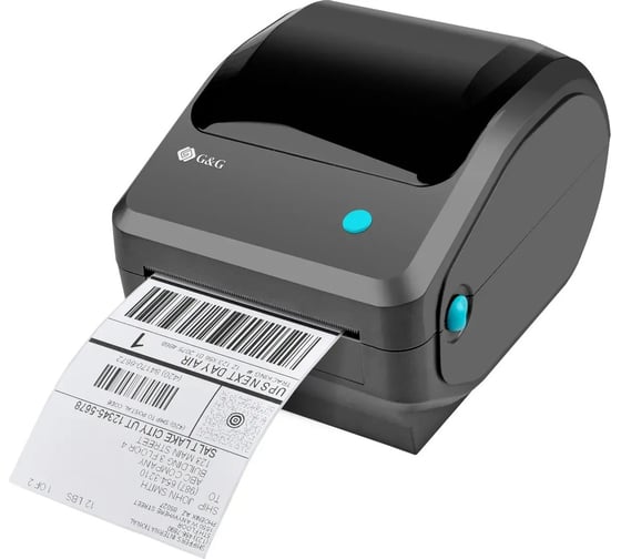 Термопринтер G&G GG-D410 203dpi 152мм/с/USB для печ.накл. черный2068703 1
