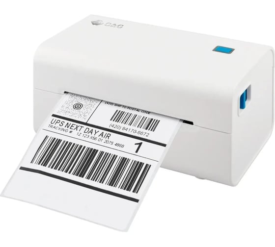 Термопринтер G&G GG-D420 203dpi 152мм/с/USB для печ.накл. белый 2068707