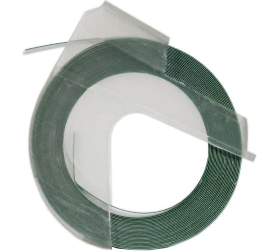 Лента Vell 5238-05 (9 мм x 3 м, зеленая) для Alpha и Dymo Omega (1 шт.) 355880 1