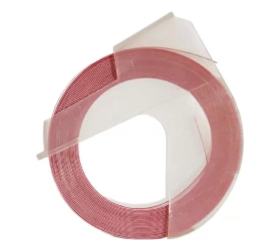 Лента Vell 5238-02 (9 мм x 3 м, красная) для Alpha и Dymo Omega (1 шт.) 355879