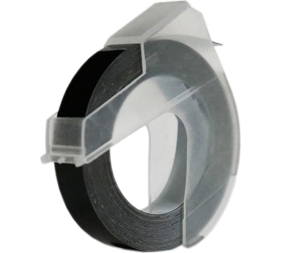 Лента Vell 5238-09 (9 мм x 3 м, черная) для Alpha и Dymo Omega (1 шт.) 355883