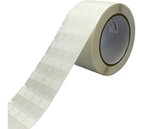 Самоламинирующийся винил Маркерпром Lite SLM-T-12,7x19,05 белый, 12,7x19,05 мм, печатное поле 12,7x9,53 мм, в рулоне 5000 шт., втулка 76 мм, для провода Dmax = 3 mprU07010