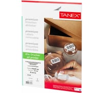 Этикетка самоклеящаяся ОФИСМАГ удаляемая 210x297 мм, 1 этикетка, белая, 70 г/м2, 25 листов, Tanex, сырье Финляндия, 114546