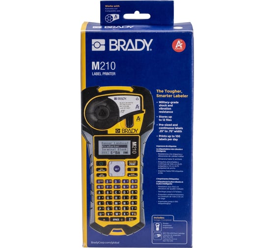 Принтер этикеток BRADY M210 с английской клавиатурой, с картриджем M21-750-499 brd152260