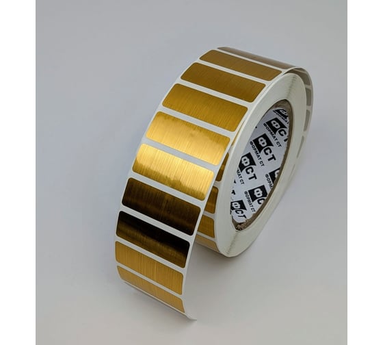 Этикетка в рулоне для ТТ печати Формат СТ 50х25мм, золотой глянцевый, 1шт/ряд, 1000 шт ST6516-5025-1-1 1