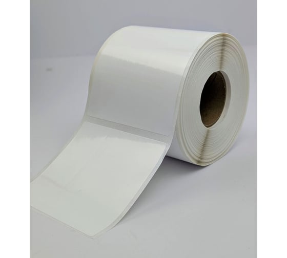 Этикетка Формат СТ 100х100мм, белый глянцевый полипропилен с усиленным клеем, 1шт/ряд, 500шт/рулоне ФСТ63544-100100-1-0.5-D40 1