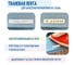 Тканевая лента TZE-FA3R (12 мм x 3 м, красный на белом) {-FA3R} Vell 374987 4