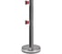 Стойка ограждения с 2-мя лентами Rusbarrier 5 м BS2LN-337635 CHROME red 1