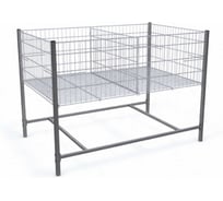 Манеж для распродаж с регулируемым дном Юнитрейд 1200х800х800мм, о.+9006, 04.07.003.01.17.9006.14