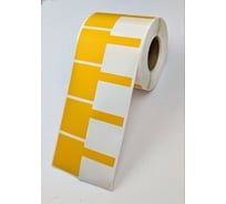 Маркировочный флажок Формат СТ 40х20мм желтый в рулоне для ТТ печати, 1 шт./ряд., 500шт/упак. EID-Ф-PVC-4020-Ж-0.5-D