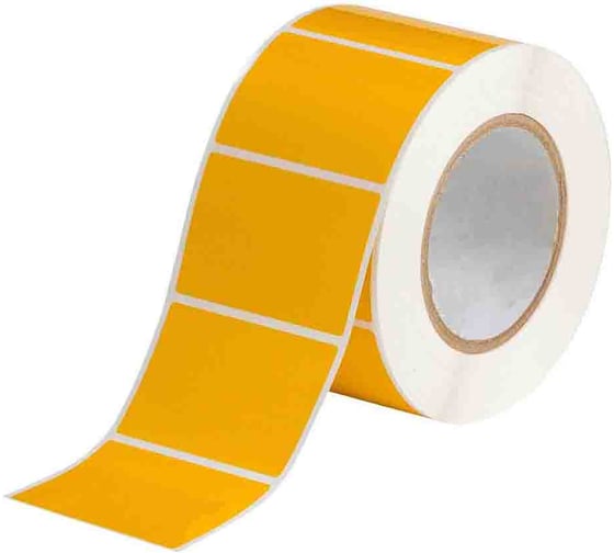 Этикетка МАРКЕРПРОМ LAB-T-50x25-101Y-1-1,1(40) желтый полиэстер глянцевый с усил. клеем, 50х25 мм, в рулоне 1100 шт., втулка 40 мм (совместима с NPP-50x25) mpr02196