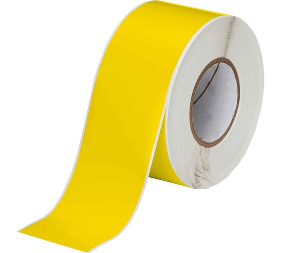 Этикетка МАРКЕРПРОМ LAB-T-50x20m-101Y-1 желтый полиэстер глянцевый с усил. клеем, ширина 50мм, в рулоне 20 п.м., втулка 40 мм (совместима с SPT-50/50) mpr02206