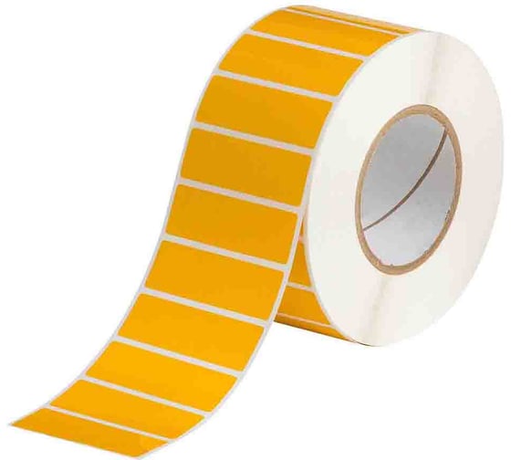 Этикетка МАРКЕРПРОМ LAB-T-40x20-101Y-1-1,4(40) желтый полиэстер глянцевый с усил. клеем, 40х20 мм, в рулоне 1400 шт., втулка 40 мм (совместима с NPP-40x20) mpr02197