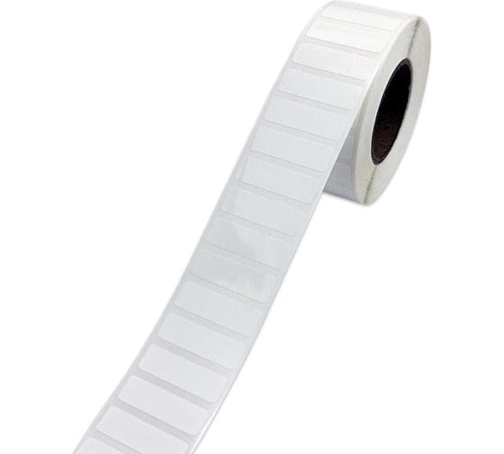 Этикетка МАРКЕРПРОМ LAB-T-30x10-141-1-1,5(40) белый матовый винил, контроль вскрытия-скорлупка, 30х10 мм, в рулоне 1500 шт., втулка 40 мм (совместима с SDS-30x10) mpr03017