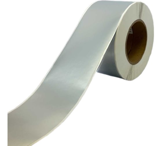 Этикетка МАРКЕРПРОМ LAB-T-100x20m-816-1 серебристый полиэстер стойкий матовый с усил. клеем, ширина 100мм, в рулоне 20 п.м., втулка 40 мм (совместима с SPT-100/105) mpr02178