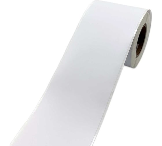 Этикетка МАРКЕРПРОМ LAB-T-100x20m-101-1 белый полиэстер глянцевый с усил. клеем, ширина 100мм, в рулоне 20 п.м., втулка 40 мм (совместима с SPT-100/105) mpr02205