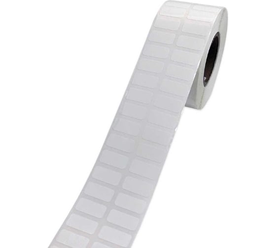 Этикетка МАРКЕРПРОМ LAB-T-20x10-101-2-5(40) белый полиэстер глянцевый с усил. клеем, 20х10 мм, в рулоне 5000 шт., втулка 40 мм (совместима с NPP-20x10) mpr02190