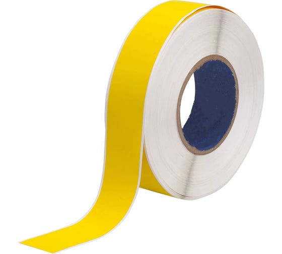 Этикетка МАРКЕРПРОМ LAB-T-20x20m-101Y-1 желтый полиэстер глянцевый с усил. клеем, ширина 20мм, в рулоне 20 п.м., втулка 40 мм (совместима с SPT-20/20) mpr02202