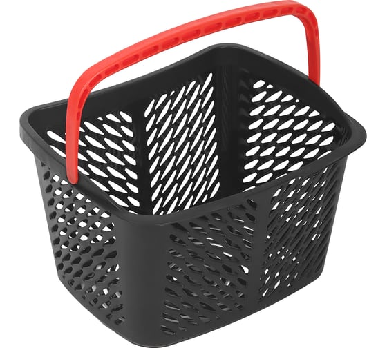 Покупательская корзина Reklime B20C.ECO, черная, ручка красная БП-00005196 1