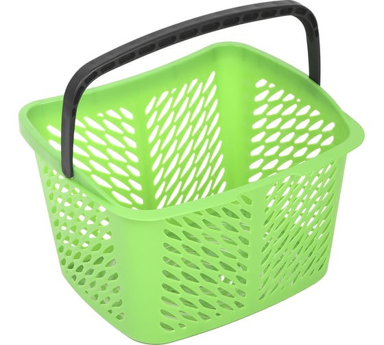 Покупательская корзина Reklime B20C.ECO, зеленая, ручка черная БП-00005198